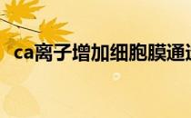 ca离子增加细胞膜通透性（细胞膜通透性）