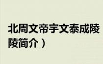 北周文帝宇文泰成陵（关于北周文帝宇文泰成陵简介）