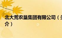 北大荒农垦集团有限公司（关于北大荒农垦集团有限公司简介）