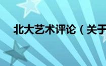 北大艺术评论（关于北大艺术评论简介）