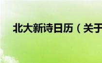 北大新诗日历（关于北大新诗日历简介）