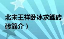 北宋王祥卧冰求鲤砖（关于北宋王祥卧冰求鲤砖简介）
