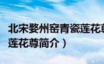 北宋婺州窑青瓷莲花尊（关于北宋婺州窑青瓷莲花尊简介）