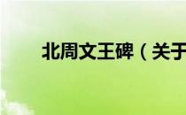 北周文王碑（关于北周文王碑简介）