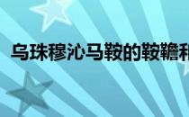 乌珠穆沁马鞍的鞍韂和镫磨的底色多为黑色