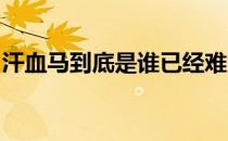 汗血马到底是谁已经难以找到确切的证据支持