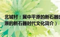 北城村：冀中平原的新石器时代文化（关于北城村：冀中平原的新石器时代文化简介）