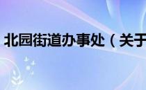 北园街道办事处（关于北园街道办事处简介）
