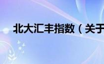 北大汇丰指数（关于北大汇丰指数简介）