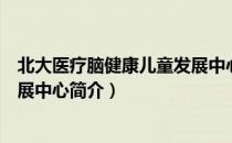 北大医疗脑健康儿童发展中心（关于北大医疗脑健康儿童发展中心简介）