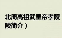 北周高祖武皇帝孝陵（关于北周高祖武皇帝孝陵简介）