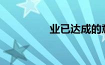 业已达成的意思（业已）