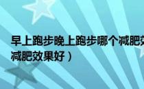早上跑步晚上跑步哪个减肥效果好（晚上跑步还是早上跑步减肥效果好）