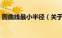 圆曲线最小半径（关于圆曲线最小半径简介）