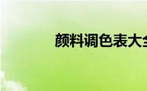 颜料调色表大全（颜料调色）
