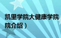 凯里学院大健康学院（关于凯里学院大健康学院介绍）