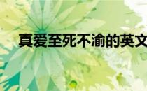 真爱至死不渝的英文（至死不渝的英文）