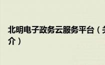 北明电子政务云服务平台（关于北明电子政务云服务平台简介）
