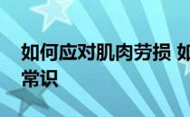 如何应对肌肉劳损 如何应对肌肉劳损及预防常识
