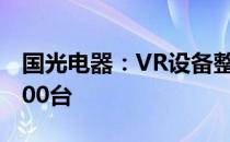 国光电器：VR设备整机业务已有正式订单1000台