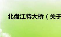 北盘江特大桥（关于北盘江特大桥简介）