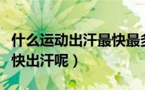 什么运动出汗最快最多（做什么运动能导致最快出汗呢）