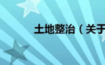 土地整治（关于土地整治简介）