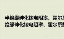 半绝缘砷化镓电阻率、霍尔系数和迁移率测试方法（关于半绝缘砷化镓电阻率、霍尔系数和迁移率测试方法）