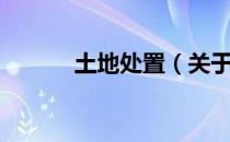 土地处置（关于土地处置简介）