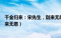 千金归来：宋先生，别来无恙（关于千金归来：宋先生，别来无恙）