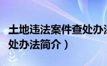 土地违法案件查处办法（关于土地违法案件查处办法简介）