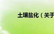 土壤盐化（关于土壤盐化简介）