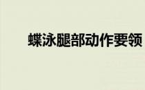 蝶泳腿部动作要领 蝶泳腿部视频教学