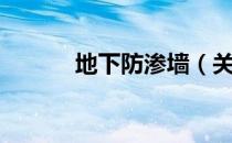 地下防渗墙（关于地下防渗墙）