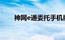 神网e通委托手机版（神网e通委托）