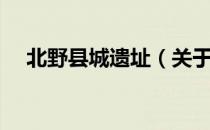 北野县城遗址（关于北野县城遗址简介）