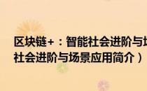 区块链+：智能社会进阶与场景应用（关于区块链+：智能社会进阶与场景应用简介）