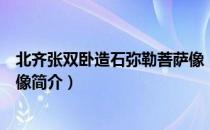 北齐张双卧造石弥勒菩萨像（关于北齐张双卧造石弥勒菩萨像简介）