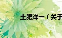 土肥洋一（关于土肥洋一简介）