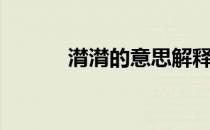 潸潸的意思解释（潸潸的意思）