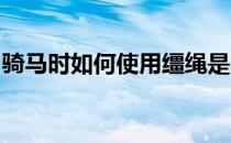 骑马时如何使用缰绳是个实实在在地技术活儿