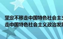 坚定不移走中国特色社会主义政治发展道路（关于坚定不移走中国特色社会主义政治发展道路）