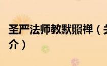 圣严法师教默照禅（关于圣严法师教默照禅简介）