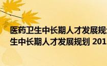 医药卫生中长期人才发展规划 2011-2020年（关于医药卫生中长期人才发展规划 2011-2020年简介）