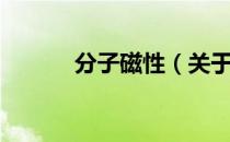 分子磁性（关于分子磁性介绍）