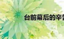台前幕后的辛苦（台前幕后）