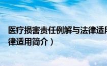 医疗损害责任例解与法律适用（关于医疗损害责任例解与法律适用简介）