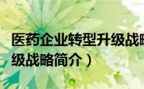 医药企业转型升级战略（关于医药企业转型升级战略简介）