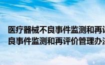 医疗器械不良事件监测和再评价管理办法（关于医疗器械不良事件监测和再评价管理办法简介）