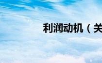 利润动机（关于利润动机）
